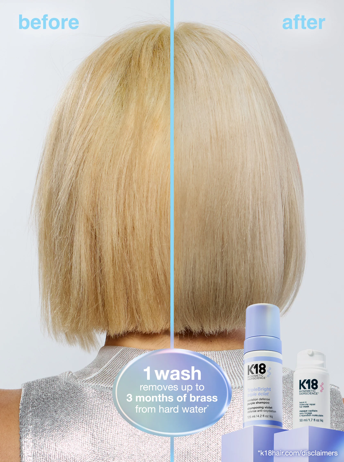 TripleBright oxidation defense purple shampoo